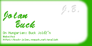 jolan buck business card